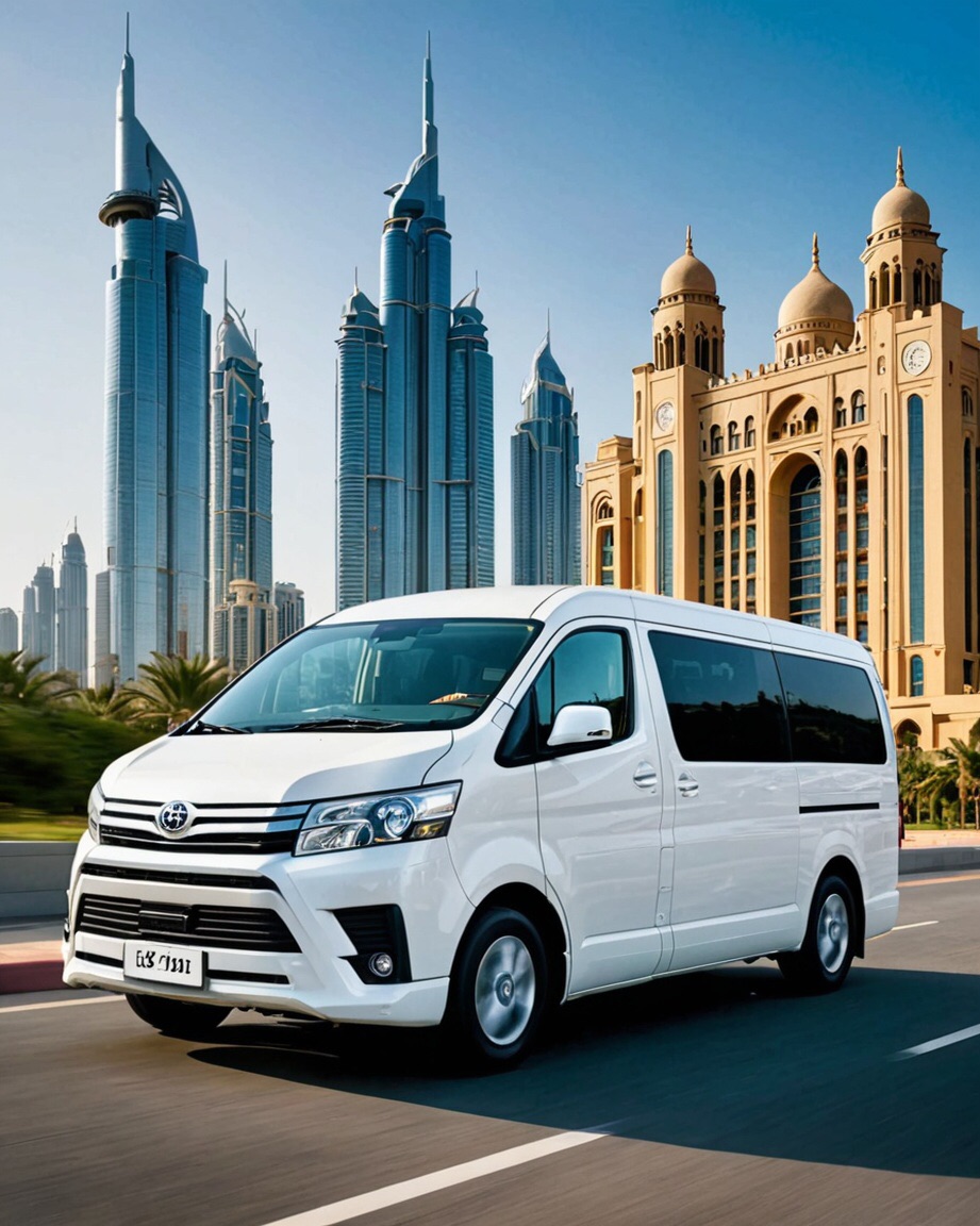 30-seater bus rental for industrial area labour transport in Dubai