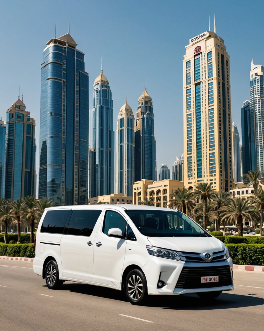 20-seater Toyota Coaster for staff shuttle bus in Al Quoz, Dubai